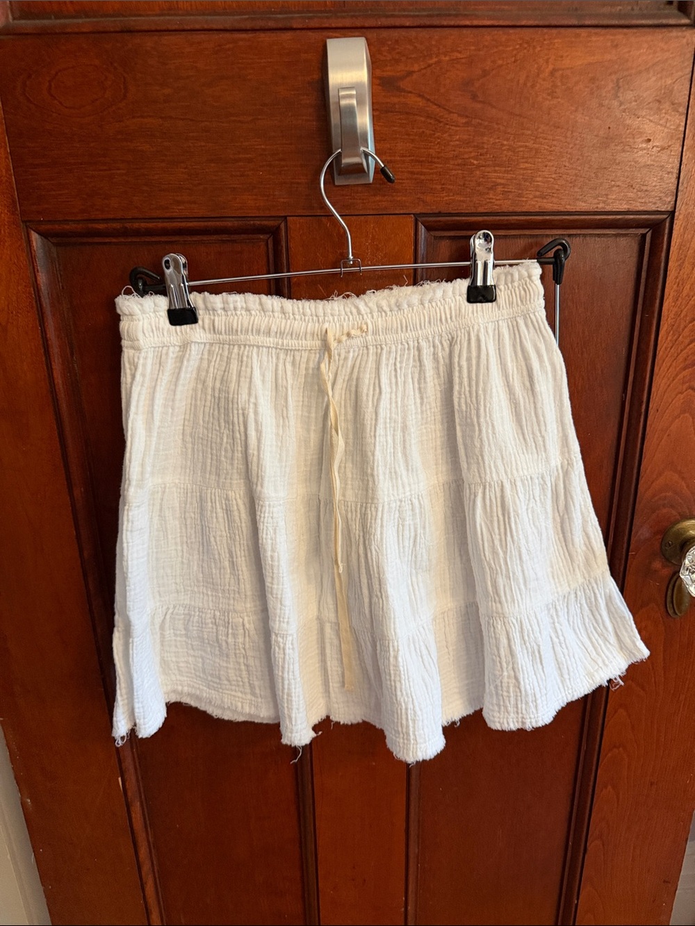Aerie White Gauze Mini Skirt